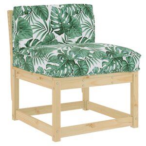 vidaXL Coussin pour dossier de palette Floral Motif de feuille