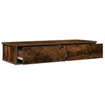 vidaXL Étagère murale avec tiroirs chêne fumé bois d'ingénierie