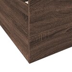 vidaXL Cadre de lit avec tiroirs chêne marron 200x200 cm