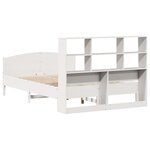 vidaXL Lit bibliothèque sans matelas blanc 140x200 cm bois pin massif