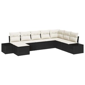 vidaXL Ensemble de canapé de jardin 8 Pièces 319 x 209 x 85 cm Poly rotin