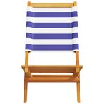 vidaXL Chaises de jardin pliantes lot de 4 tissu et bois massif