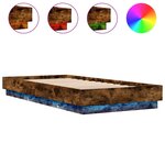 vidaXL Cadre de lit sans matelas avec lumières LED 90x200 cm
