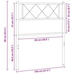 vidaXL Tête de lit de remplacement métal noir 100 cm