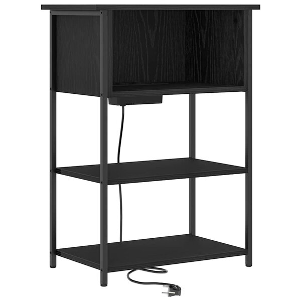 vidaXL Cabinet de chevet Chêne noir 55 x 31 x 76 cm Bois d'ingénierie