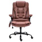 Chaise fauteuil siège de bureau informatique étude de massage clair similicuir daim brun 02_0024012