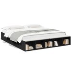 vidaXL Cadre de lit sans matelas noir 180x200 cm