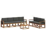 vidaXL Ensemble de canapés d'extérieur 8 pc Naturel et Anthracite