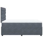 vidaXL Sommier à lattes de lit et matelas Gris foncé 120x200cm Velours
