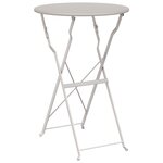 Set de bistro pliable 3 pièces beige en acier