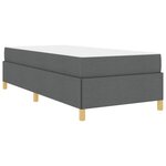 vidaXL Cadre de lit avec matelas Gris foncé 80 x 200 cm tissu