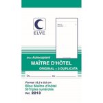 Bloc Autcopiant MAITRE D'HOTEL 165 x 96 mm 50 Feuillets Tripli ELVE