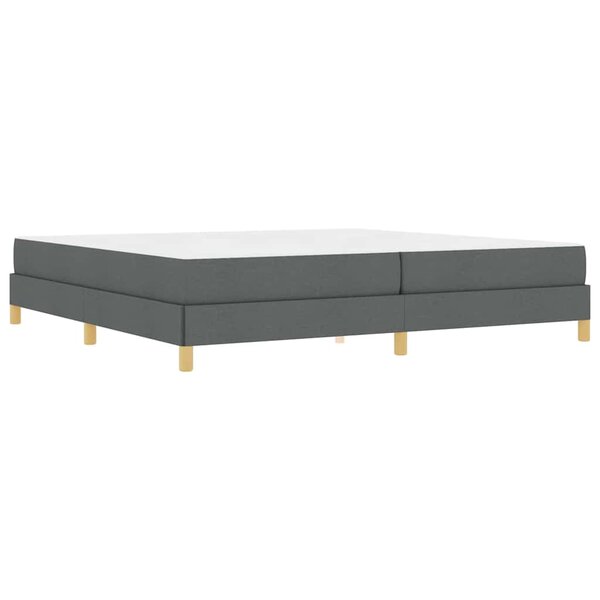 vidaXL Lit à ressorts Gris foncé  marron 200 x 200 cm