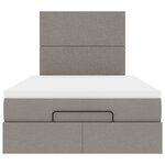 VidaXL Cadre de lit ottoman avec matelas taupe 120x190 cm tissu