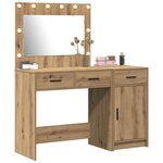 vidaXL Table de Toilette avec tiroir 2 Pièces Marron 40 x 41 x 75 cm