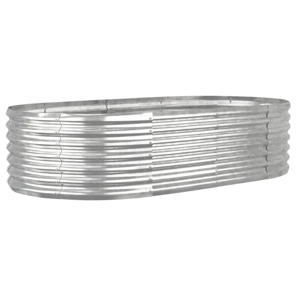 vidaXL Lit surélevé de jardin Acier galvanisé Argenté