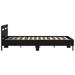 vidaXL Cadre de lit Chêne noir 140 x 200 cm Bois d'ingénierie