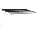vidaXL Auvent manuel rétractable avec LED 400x300 cm Anthracite