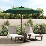 vidaXL Parasol de jardin avec mât en bois vert 299x240 cm