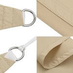 vidaXL Voile de parasol tissu oxford rectangulaire 2x4 m beige