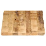 vidaXL Dessus de table bord vivant 100x60x2 5 cm bois de manguier brut