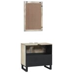 vidaXL Ensemble de mobilier de salle de bain avec étagère 2 Pièces Blanc