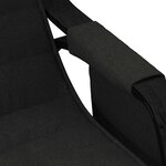 vidaXL Chaise à bascule Noir Tissu