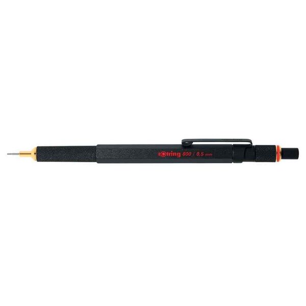 Porte-mines 800 Corps métal massif 0 5 mm Noir ROTRING