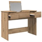 vidaXL Table de Toilette avec tiroir chêne artisanal 100 x 45 x 76 cm
