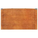 vidaXL Lit surélevé de jardin rouillé 400x80x45 cm acier corten