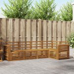 vidaXL Ensemble de canapé d'angle 5 Pièces Naturel Bois d'Acacia Massif