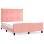 vidaXL Cadre de lit sans matelas rose 140x200 cm velours