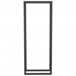 vidaXL Portant de bois de chauffage Noir mat 50x28x132 cm Acier