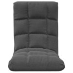 vidaXL Chaise pliable de sol Gris foncé Tissu