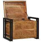 vidaXL Boîte de rangement 60x40x41 cm Bois d'acacia massif