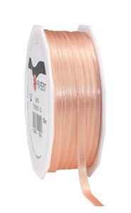 Satin double face 50-m-rouleau 6 mm abricot