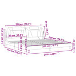 vidaXL Cadre de lit avec LED sans matelas noir et blanc 200x200 cm