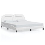 vidaXL Cadre de lit sans matelas blanc 180x200 cm similicuir