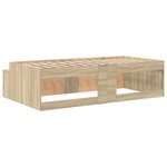vidaXL Cadre de lit de rangement Chêne Sonoma 90x200 cm
