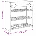 vidaXL Armoire à chaussures avec housse Blanc 79x40x80 cm  Tissu
