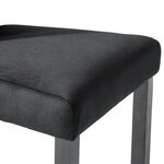 vidaXL Chaises à manger lot de 2 Noir Velours