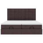 VidaXL Cadre de lit ottoman avec matelas marron foncé 200x200 cm tissu