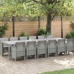 vidaXL Ensemble de salle à manger pour jardin 13 Pièces Gris clair