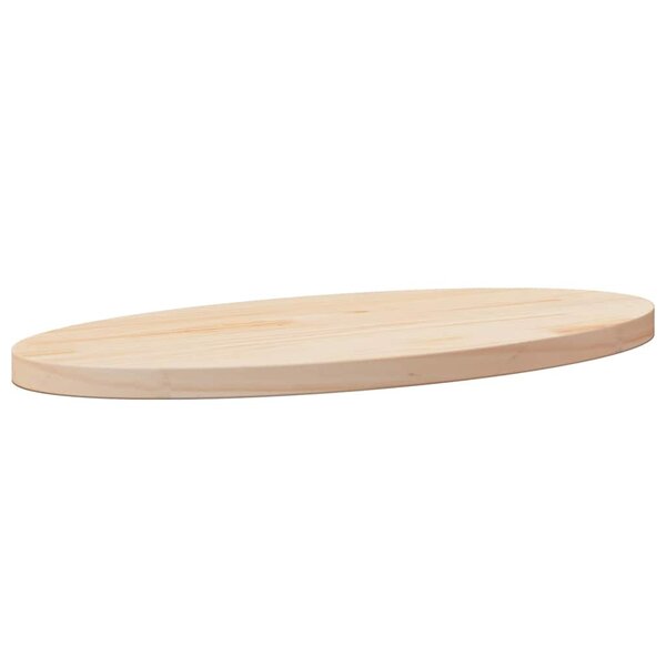 vidaXL Dessus de table 60x30x2 5 cm bois de pin massif ovale