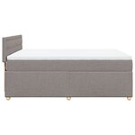 vidaXL Sommier à lattes de lit avec matelas Taupe 140x200 cm Tissu