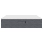 vidaXL Lit avec rangement et matelas Gris foncé 200 x 200 cm Velours