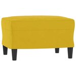 vidaXL Canapé à 3 places avec repose-pieds jaune 180 cm velours