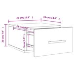 vidaXL Tables de chevet murales 2 Pièces blanc 35x35x20 cm
