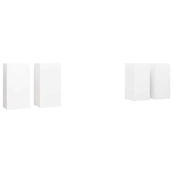 vidaXL Meubles TV 4 Pièces Blanc 30 5x30x60 cm Bois d'ingénierie