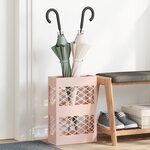 vidaXL Porte-parapluie rose 28x12x41 cm Acier